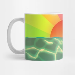 The sun and the sea - sun rise colors Mug